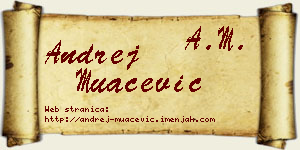 Andrej Muačević vizit kartica